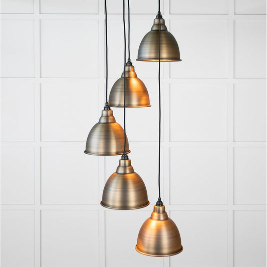 Aged Brass Brindley Cluster Pendant