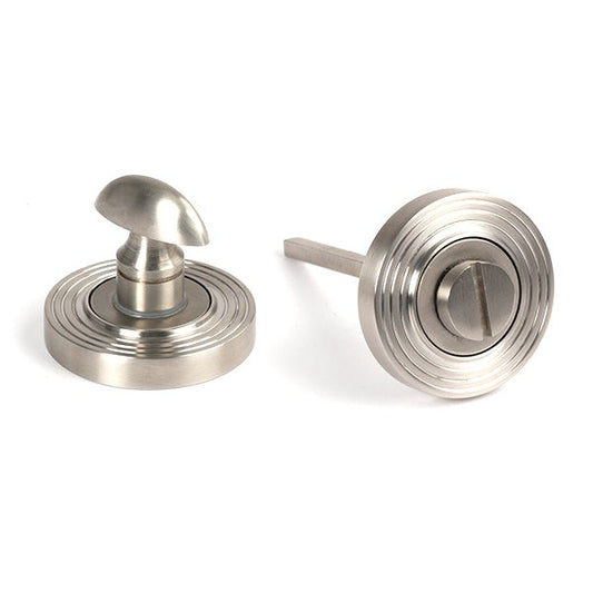 Satin Marine SS (316) Round Thumbturn Set (Beehive)