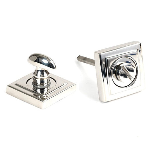 Polished Marine SS (316) Round Thumbturn Set (Square)