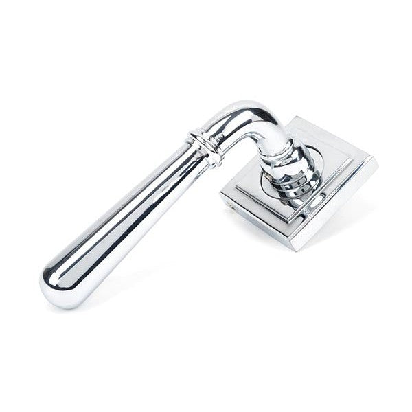 Polished Chrome Newbury Lever on Rose Set (Square) - Unsprung