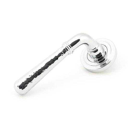 Polished Chrome Hammered Newbury Lever on Rose Set (Art Deco) - Unsprung