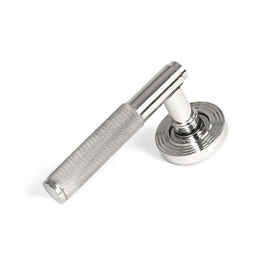 Polished Marine SS (316) Brompton Lever on Rose Set (Beehive) - Unsprung