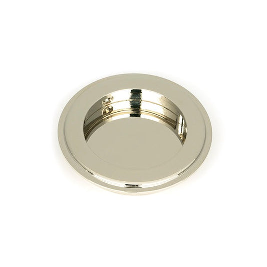 Polished Nickel 75mm Art Deco Round Pull