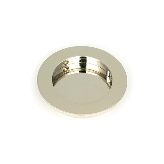 Polished Nickel 75mm Plain Round Pull