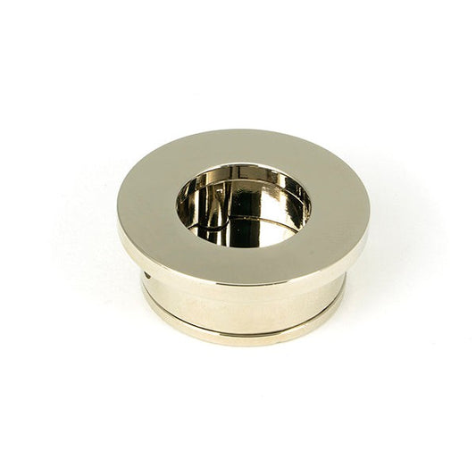 Polished Nickel 34mm Round Finger Edge Pull