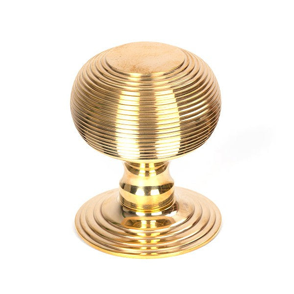 Polished Brass Beehive Centre Door Knob