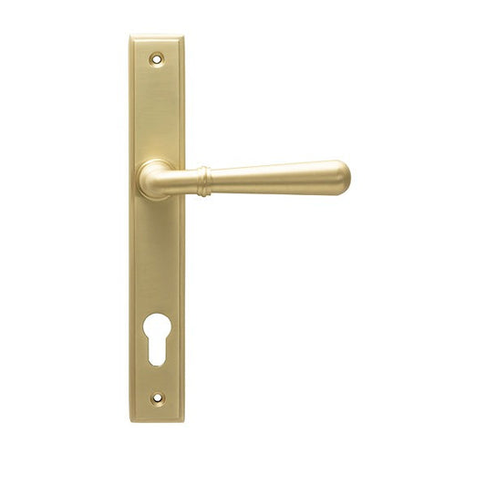 Satin Brass Newbury Slimline Lever Espag. Lock Set