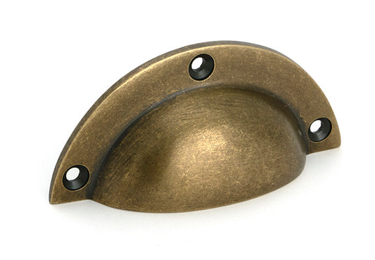 Burnished Brass 4" Plain Drawer Pull