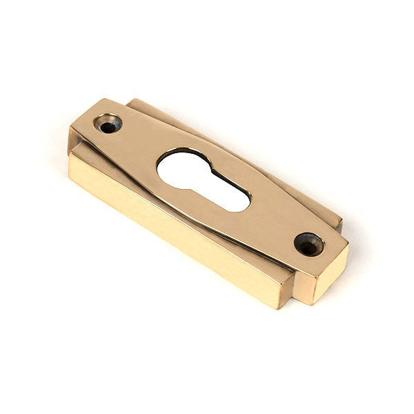 Aged Brass Art Deco Euro Escutcheon