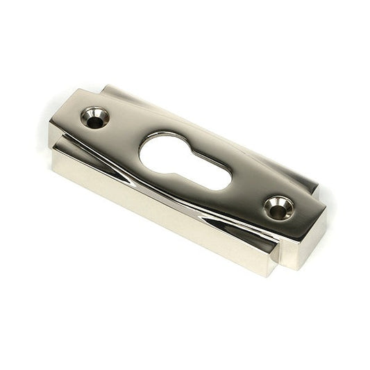 Polished Nickel Art Deco Euro Escutcheon