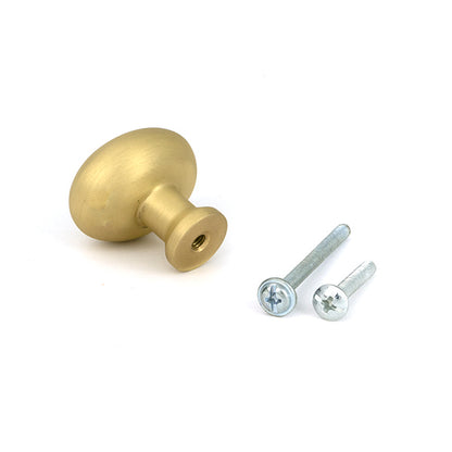 Satin Brass Moore Cabinet Knob - 32mm