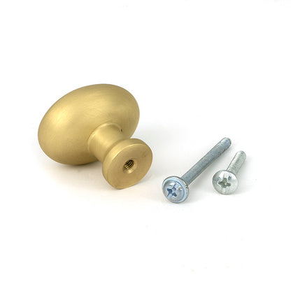 Satin Brass Moore Cabinet Knob - 38mm