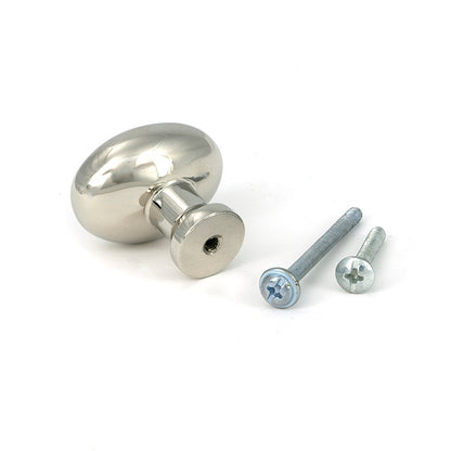 Polished Nickel Moore Cabinet Knob - 38mm