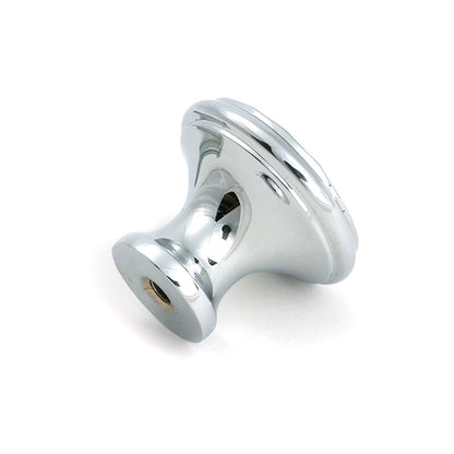 Polished Chrome Hammered Cabinet Knob - Medium