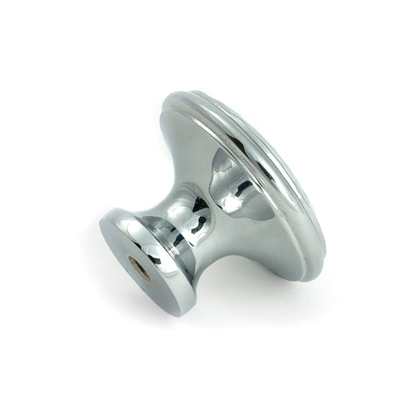 Polished Chrome Hammered Cabinet Knob - Large