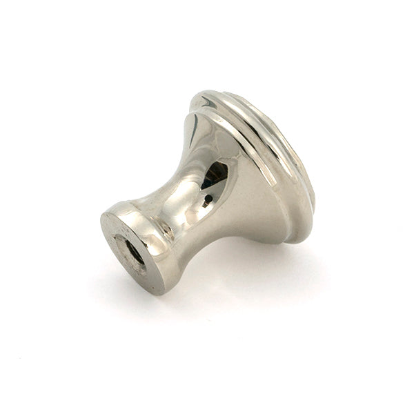 Polished Nickel Hammered Cabinet Knob - Small