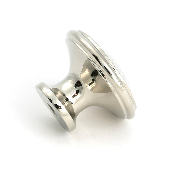 Polished Nickel Hammered Cabinet Knob - Large