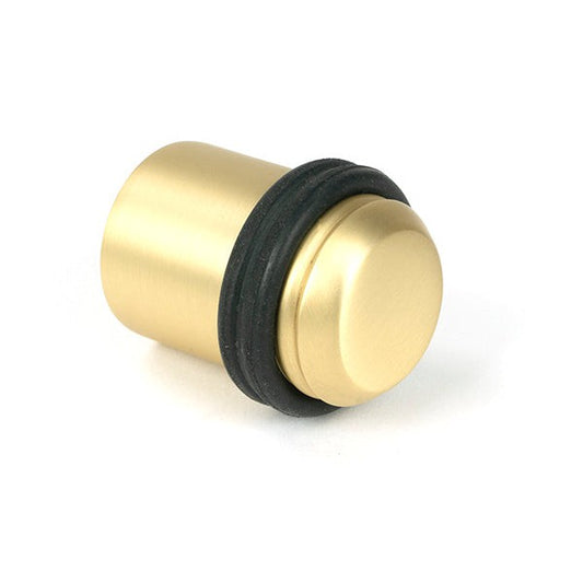 Satin Brass Floor Mounted Door Stop