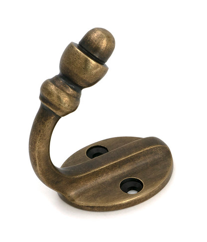 Burnished Brass Coat Hook