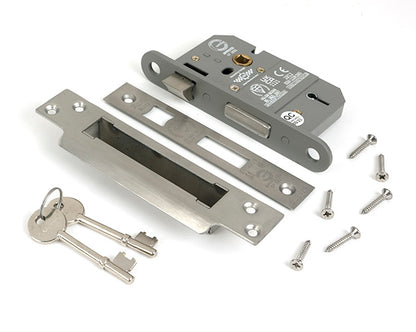 Satin Chrome 2½" 5 Lever BS Sash Lock