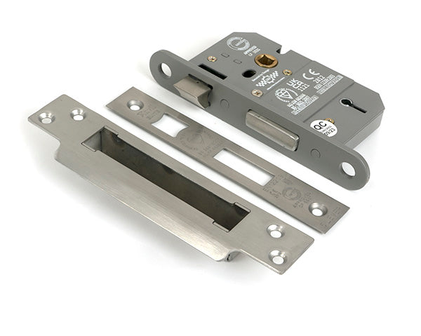 Satin Chrome 2½" 5 Lever BS Sash Lock