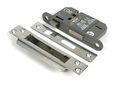 Polished SS 2½" 5 Lever BS Sash Lock