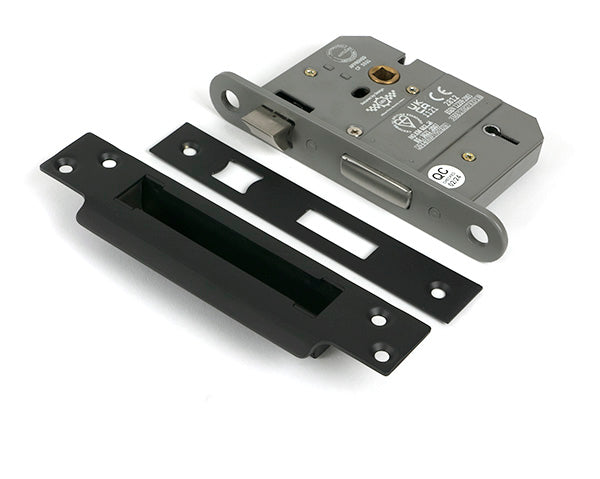 Aged Bronze 3" 5 Lever BS Sash Lock KA