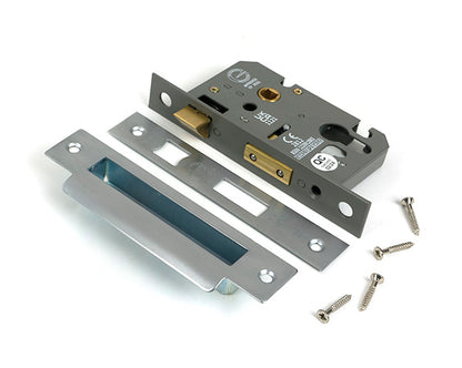 Satin Chrome 2½" Euro Profile Sash Lock