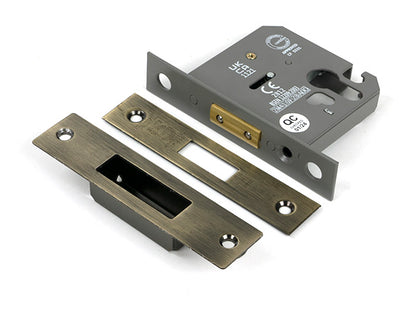 Aged Brass 3" Euro Profile Dead Lock