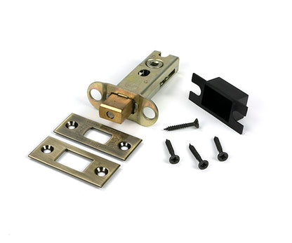 Aged Brass 3" Heavy Duty Tubular Deadbolt