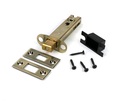 Aged Brass 4" Heavy Duty Tubular Deadbolt