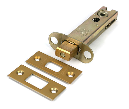 Satin Brass 4" Heavy Duty Tubular Deadbolt