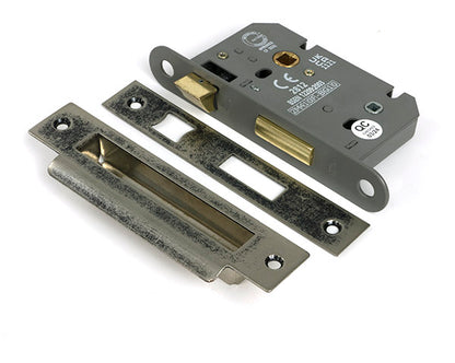 Pewter 2½" Heavy Duty Bathroom Mortice Lock