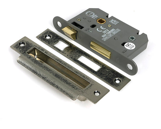 Pewter 2½" Heavy Duty Bathroom Mortice Lock