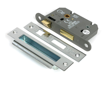 Polished SS 2½" Heavy Duty Bathroom Mortice Lock