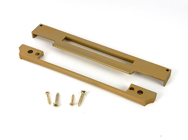 Satin Brass ½" Rebate Kit for Euro Din Sash Lock