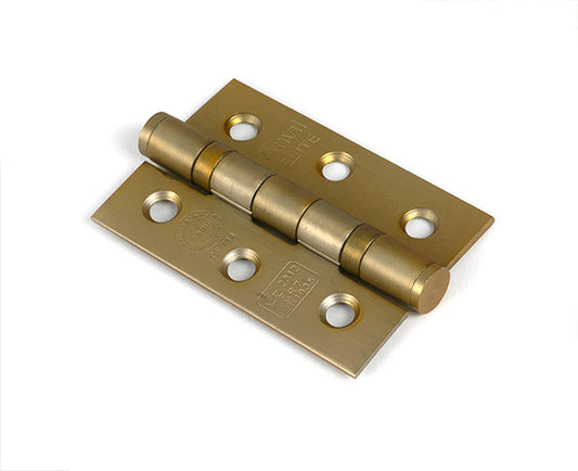 Satin Brass 3" Ball Bearing Butt Hinge (Pair) ss