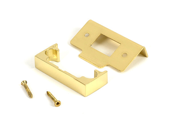 Polished Brass ½" Rebate Kit for Tubular Mortice Latch