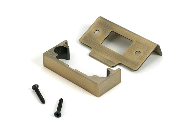 Aged Brass ½" Rebate Kit for Tubular Mortice Latch
