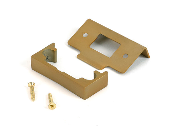 Satin Brass ½" Rebate Kit for Tubular Mortice Latch