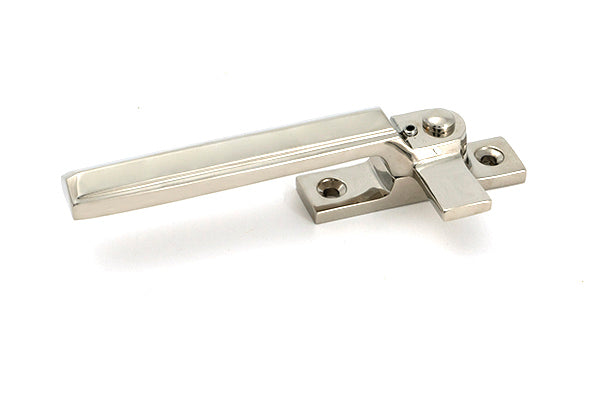 Polished Nickel Locking Art Deco Fastener - LH