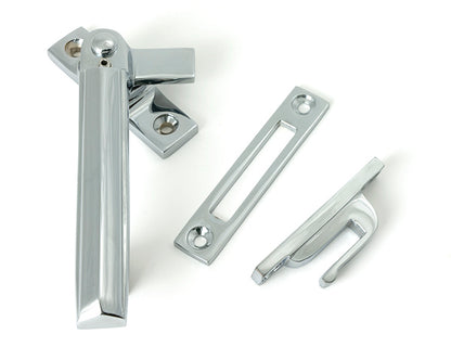 Polished Chrome Locking Art Deco Fastener - LH