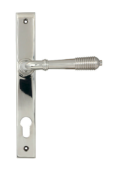 Polished Marine SS (316) Reeded Slimline Lever Espag. Lock Set