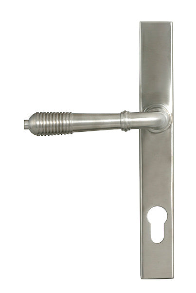 Satin Marine SS (316) Reeded Slimline Lever Espag. Lock Set