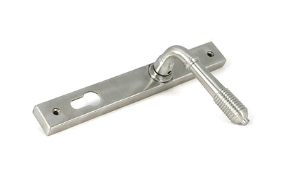 Satin Marine SS (316) Reeded Slimline Lever Espag. Lock Set