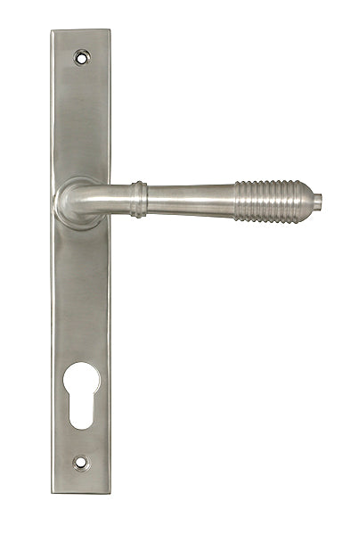 Satin Marine SS (316) Reeded Slimline Lever Espag. Lock Set