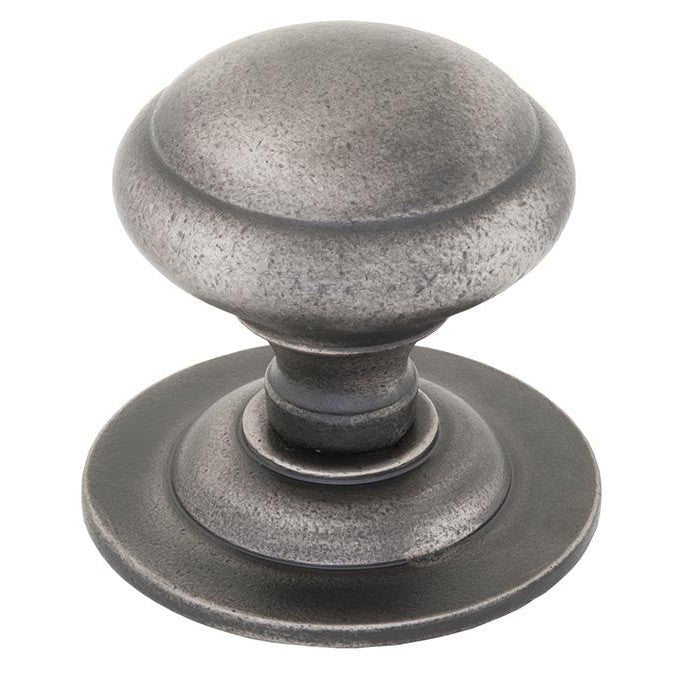 Antique Pewter Round Centre Door Knob