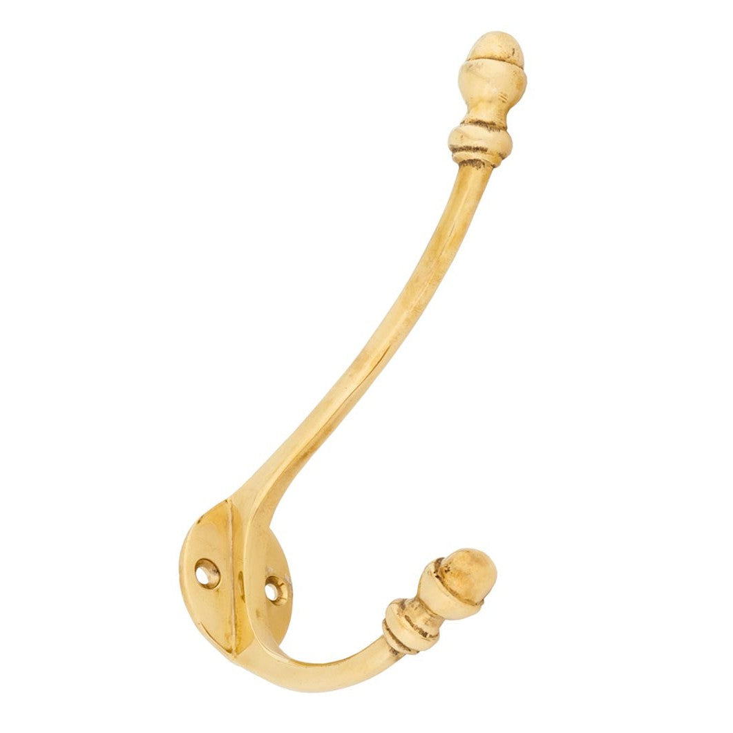Polished Brass 6 1/2" Hat & Coat Hook