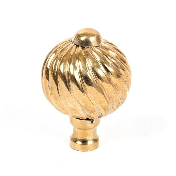 Polished Brass Spiral Cabinet Knob - Small