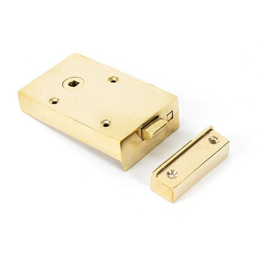 Polished Brass Left Hand Bathroom Latch